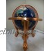9" World Globe GEM GEMSTONE 3 Leg Claw Feet Copper Table Stand NICE   163067648985